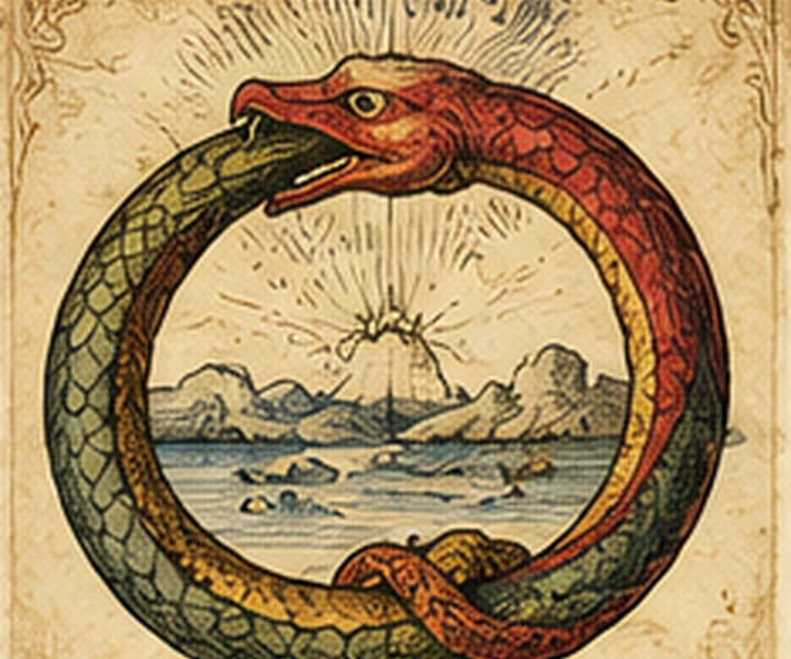 Ilustração simbólica de Ouroboros