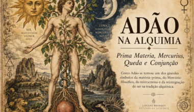 Adão na Alquimia representado como Prima Materia e Mercurius, entre o Sol e a Lua, símbolos da união dos opostos