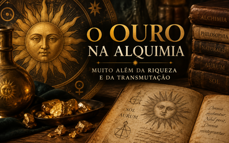 O ouro ocupa um lugar central na linguagem alquímica. Associado ao Sol, à incorruptibilidade e à perfeição, ele aparece tanto como substância material quanto como imagem de transformação.